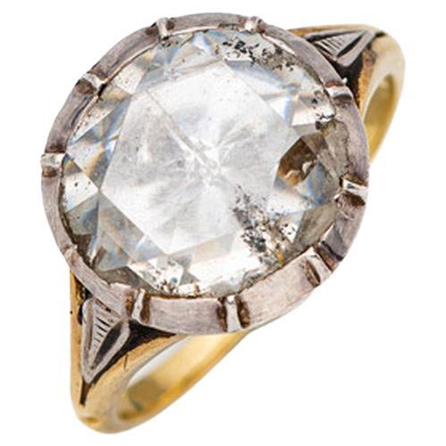 Women's or Men's Georgian Antique Rose-Cut Diamond Ring Circa 1790