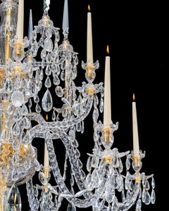 A Large George III Style 12 Light Crystal Chandelier