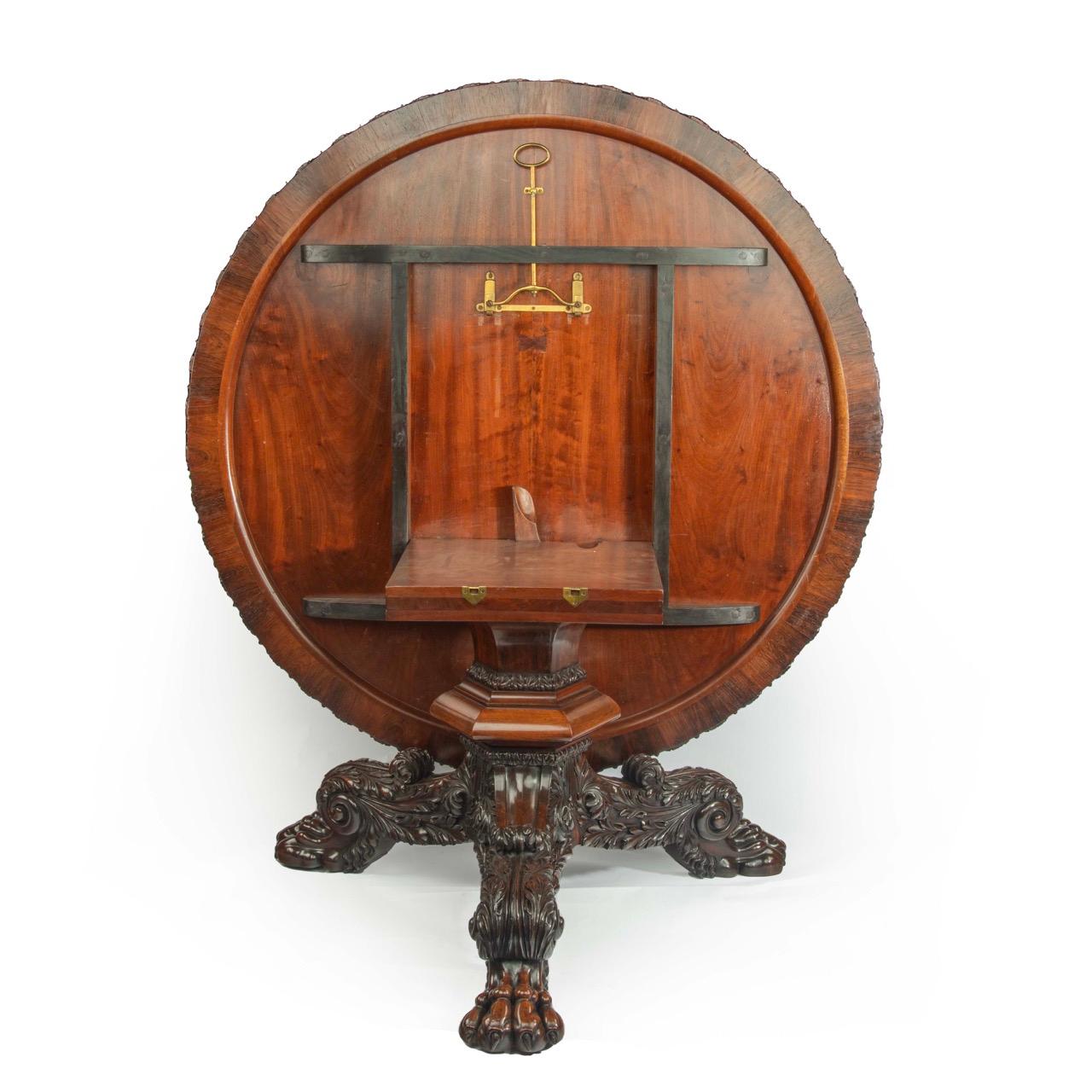 Ein großer Mitteltisch aus Rosenholz mit Messingintarsien aus der George-IV-Periode, Gillows zugeschrieben im Angebot 6