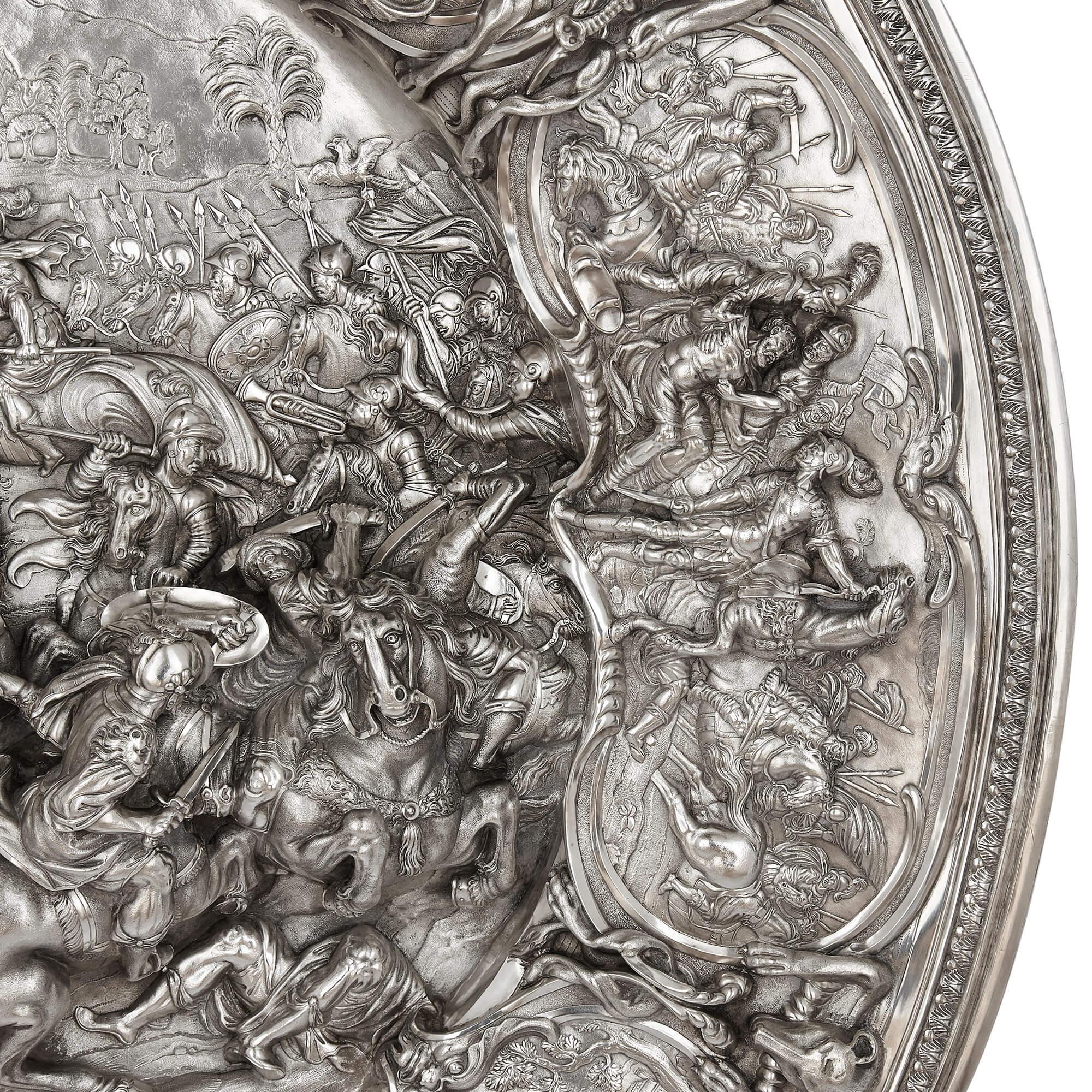 George IV Large George iv Silver Sideboard Dish, Made by Joseph Angell II, 1828 For Sale
