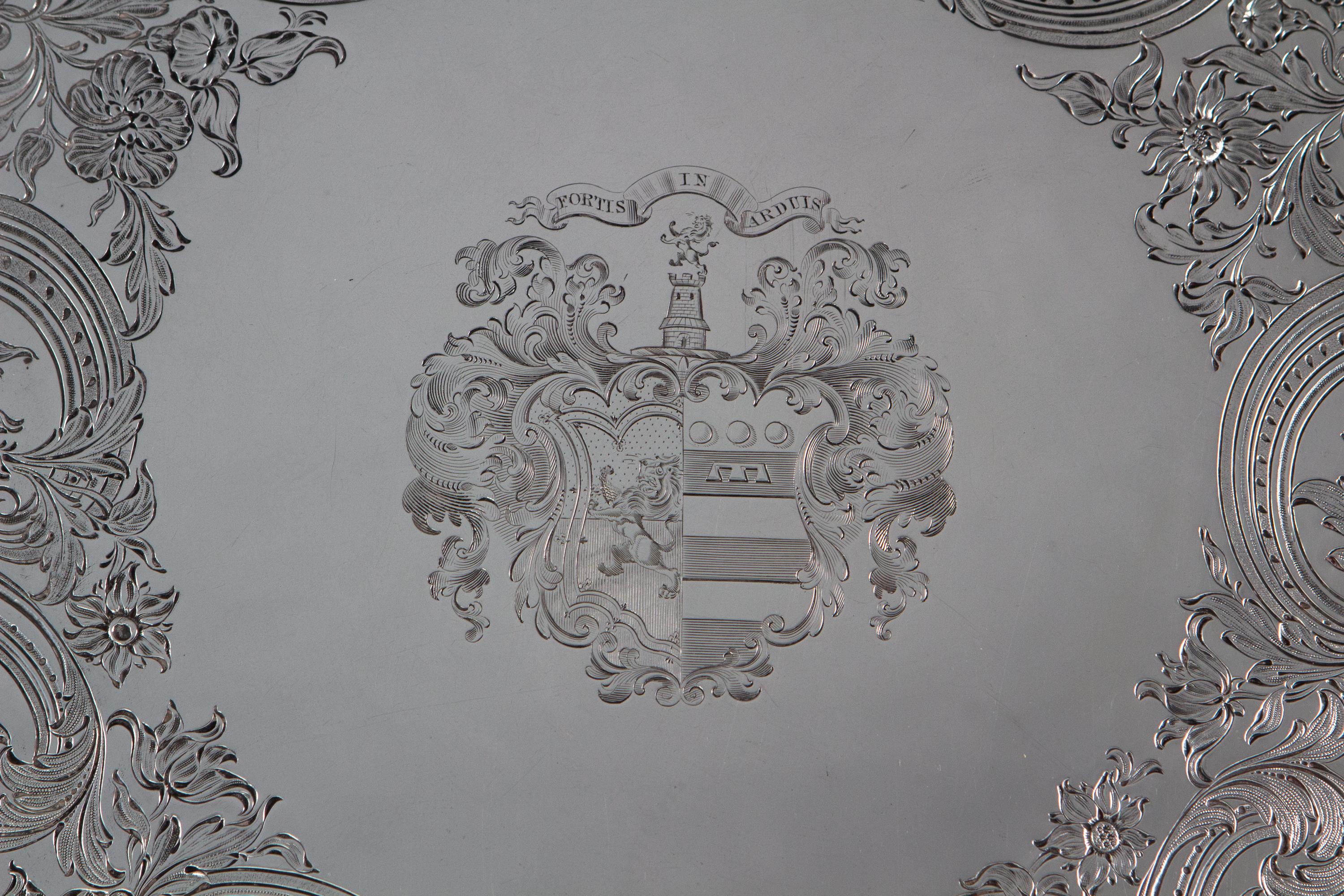 George IV Large Georgian Silver Salver or Tray by Paul Storr, London, 1829