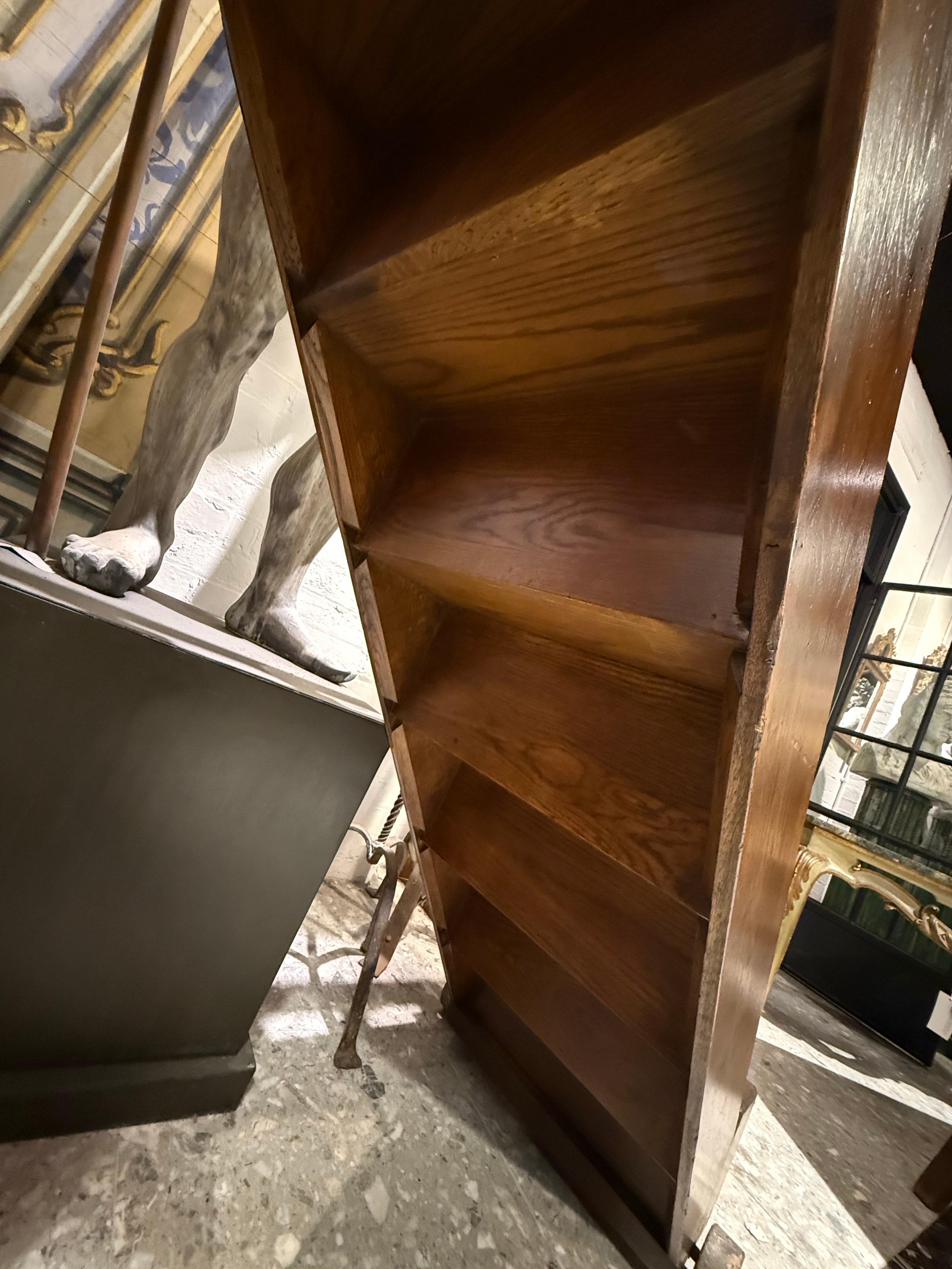 Eine große bewegliche Bibliothekstreppe aus Eiche im georgianischen Stil im Angebot 2