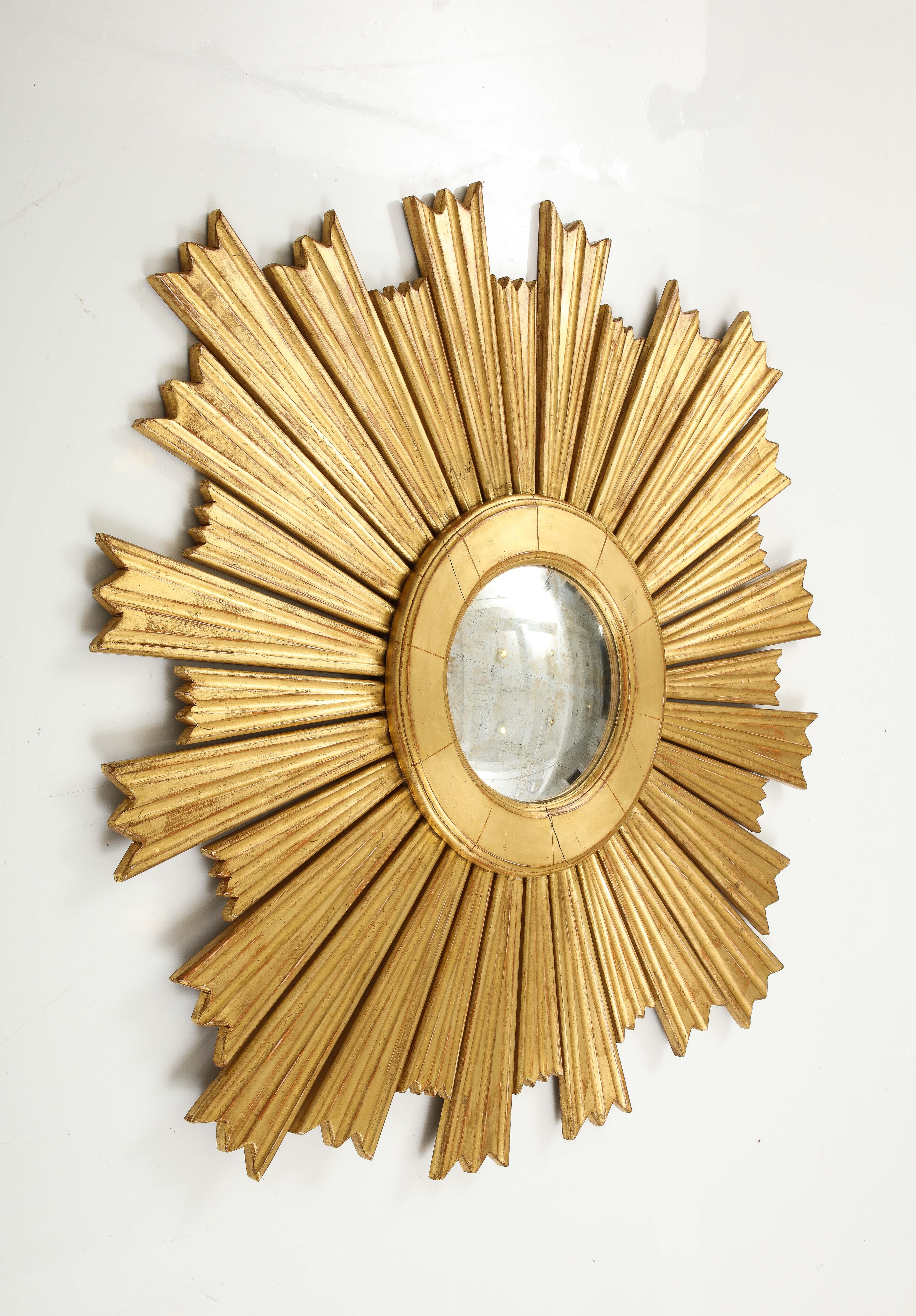 A Large Giltwood Sunburst Mirror For Sale 2