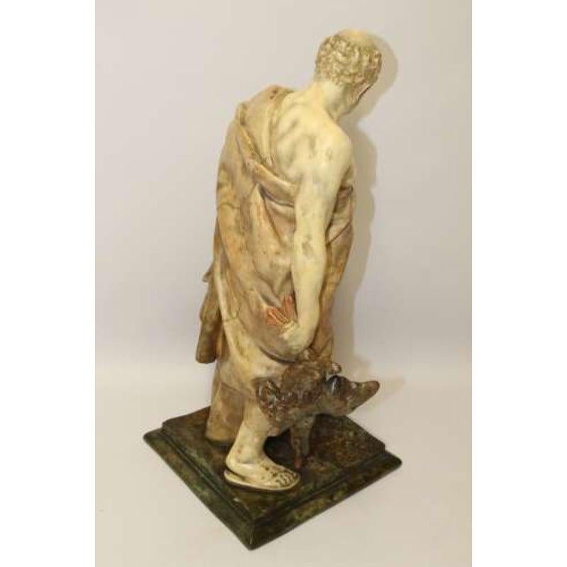A Large Goldscheider pottery classical Roman Figure circa 1890 For Sale 5