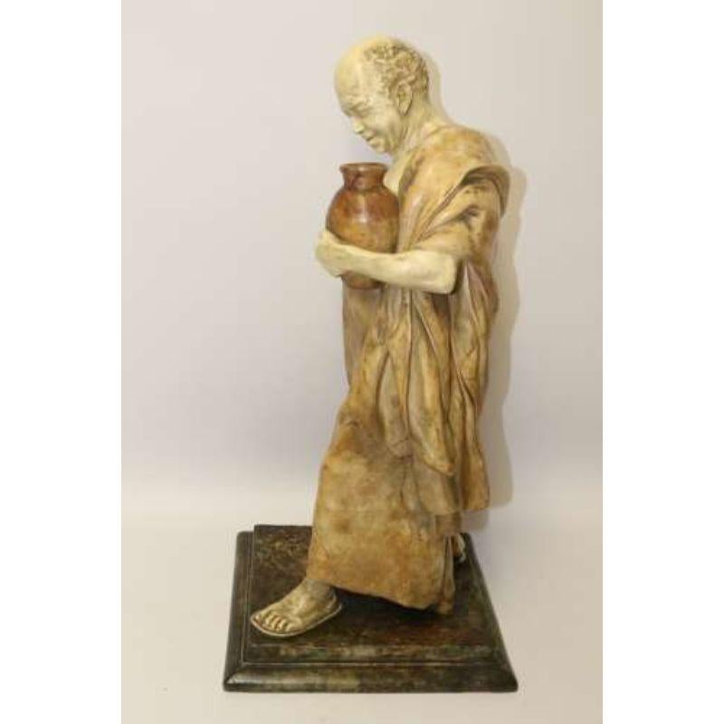 A Large Goldscheider pottery classical Roman Figure circa 1890 For Sale 6