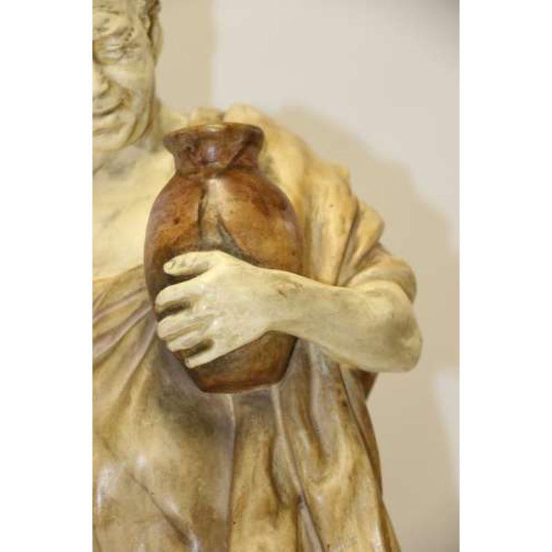 A Large Goldscheider pottery classical Roman Figure circa 1890 In Good Condition For Sale In Central England, GB