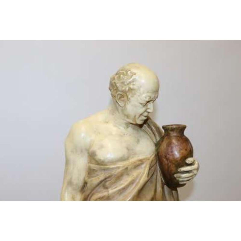 A Large Goldscheider pottery classical Roman Figure circa 1890 For Sale 2