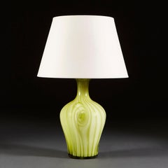 Large Green Murano Art Glass Vase as a Lamp