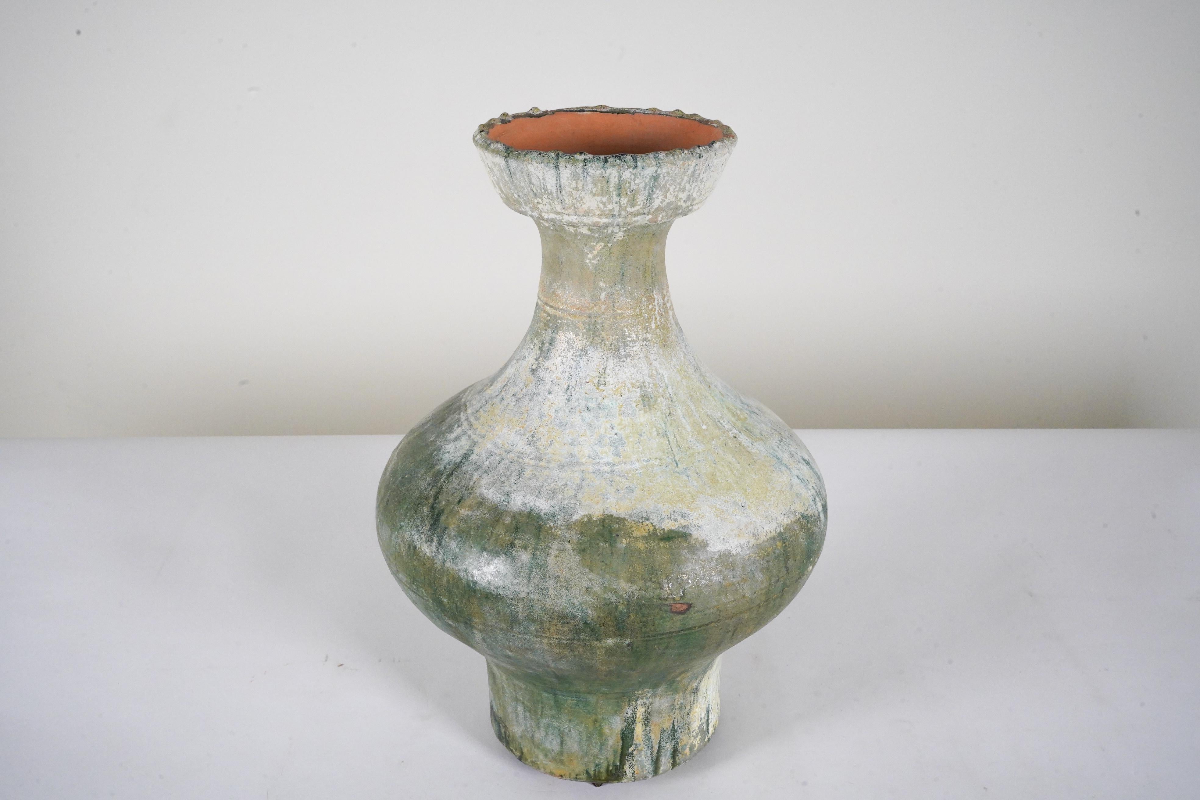 Chinese A Large Han Dynasty (206BC-220AD) Glazed Hu Vessel