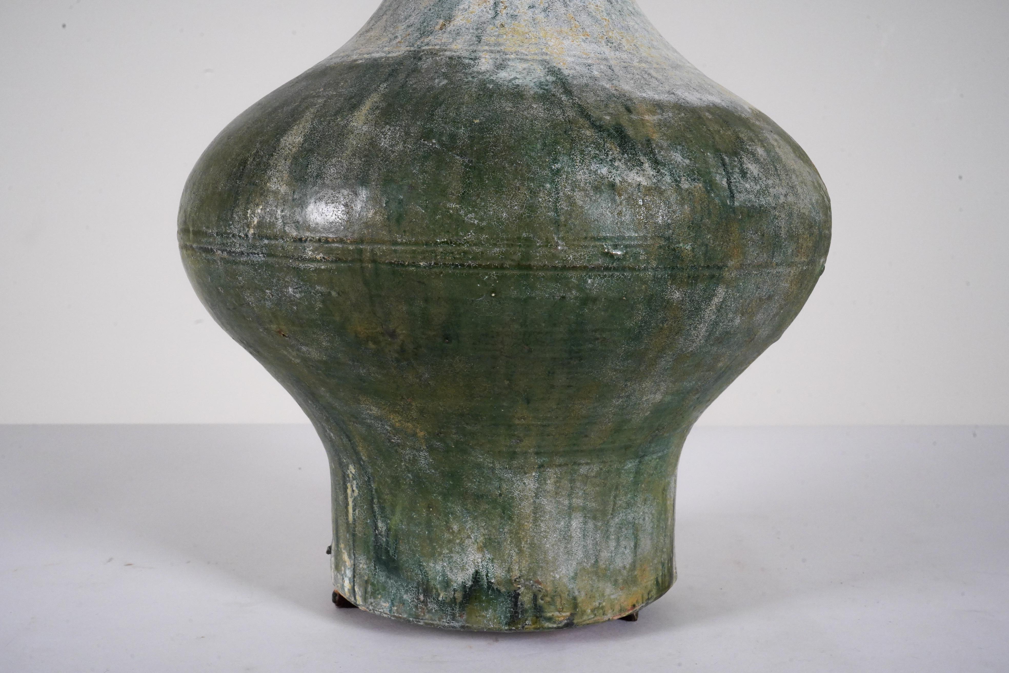 A Large Han Dynasty (206BC-220AD) Glazed Hu Vessel 2