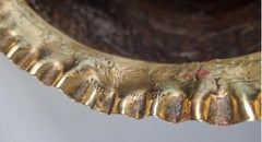 Grand décoré à la main Jardinière en laiton d'époque Raj indien vers 1880