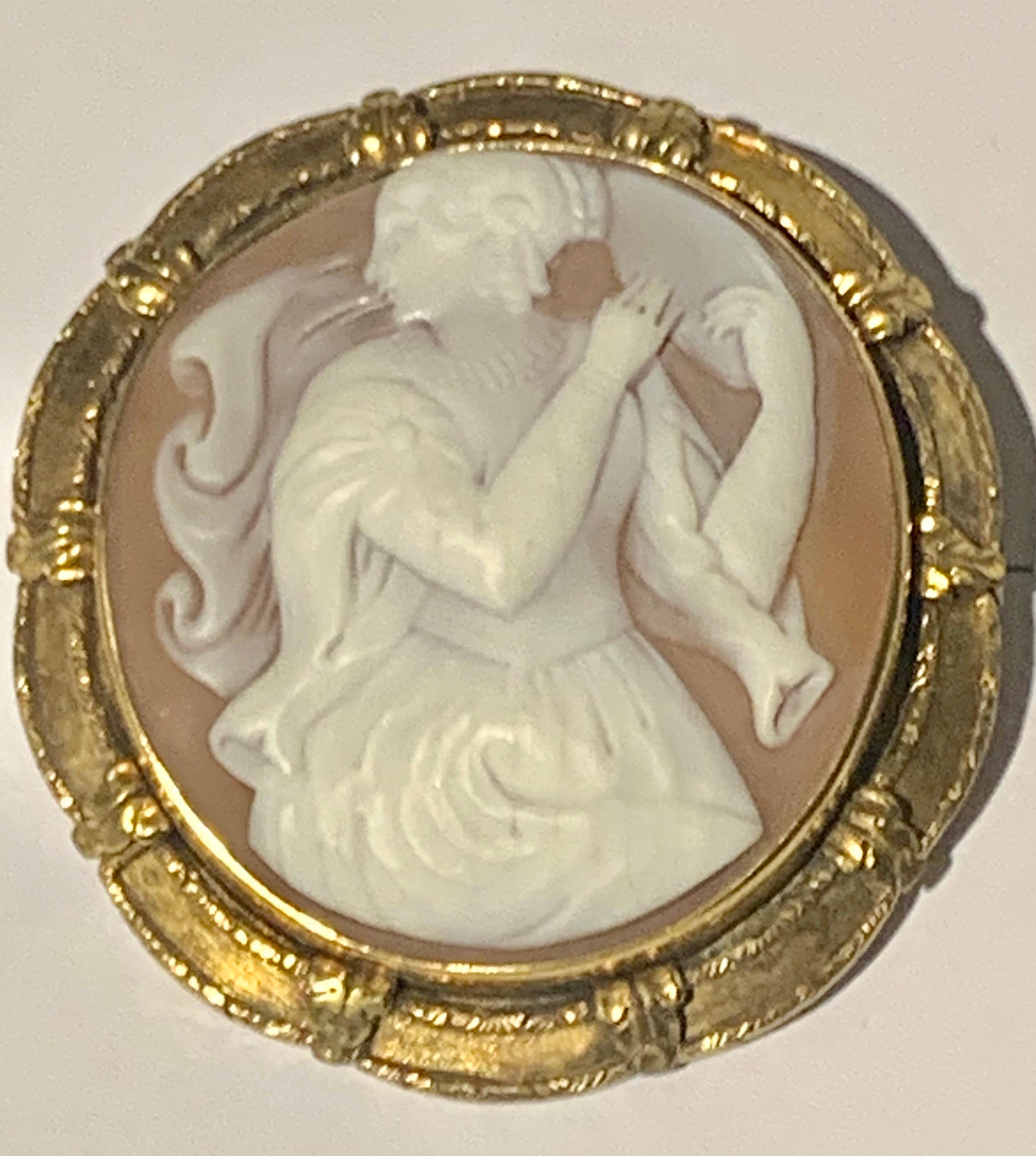 A Large Victorian cameo brooch Hand crafted in 15ct gold. this fine quality Victorian superb Cameo is carved from shell and is of a beautiful lady.. It is mounted in a magnificent15 carat solid gold frame The closure is a pin and hook. Weight: 17.5