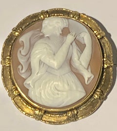 Large High Quality Victorian Cameo Brooch Superb 15ct Gold Frame