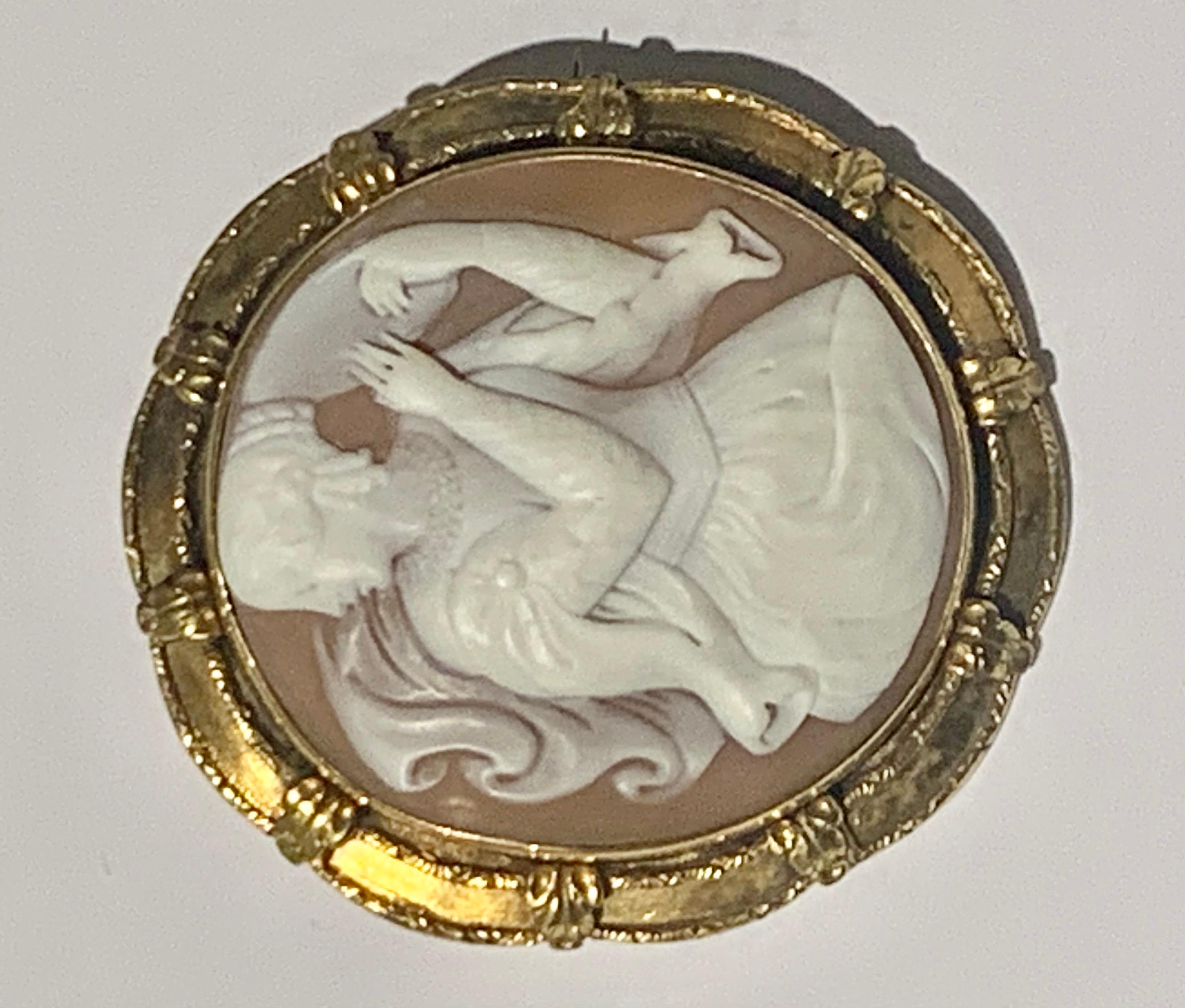 Large High Quality Victorian Cameo Brooch Superb 15ct Gold Frame For Sale 2