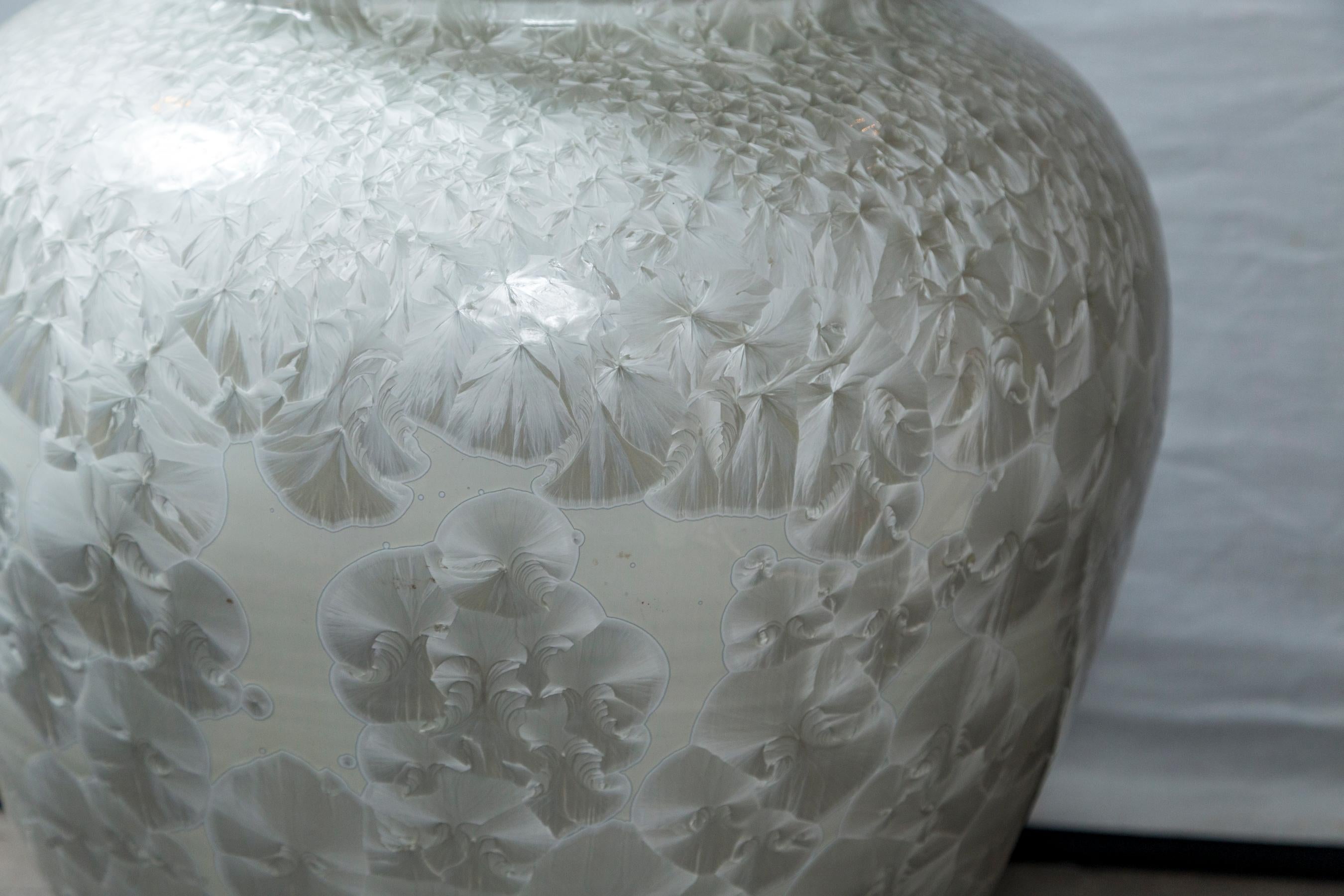 Porcelain Large Hollywood Regency Style Floor Vase For Sale
