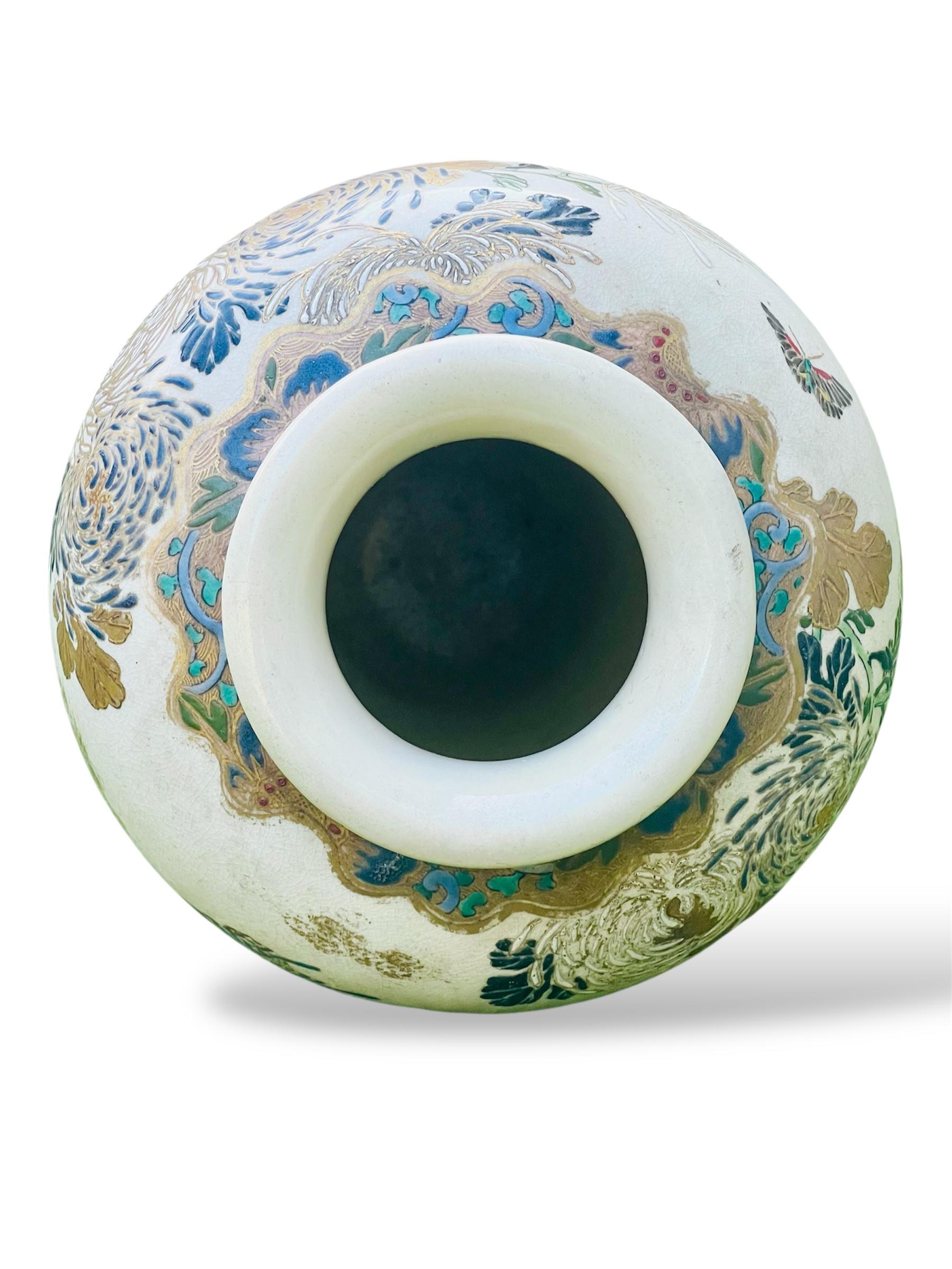 Große kaiserliche Satsuma-Vase von Toshinobu, Meiji-Zeit im Angebot 4