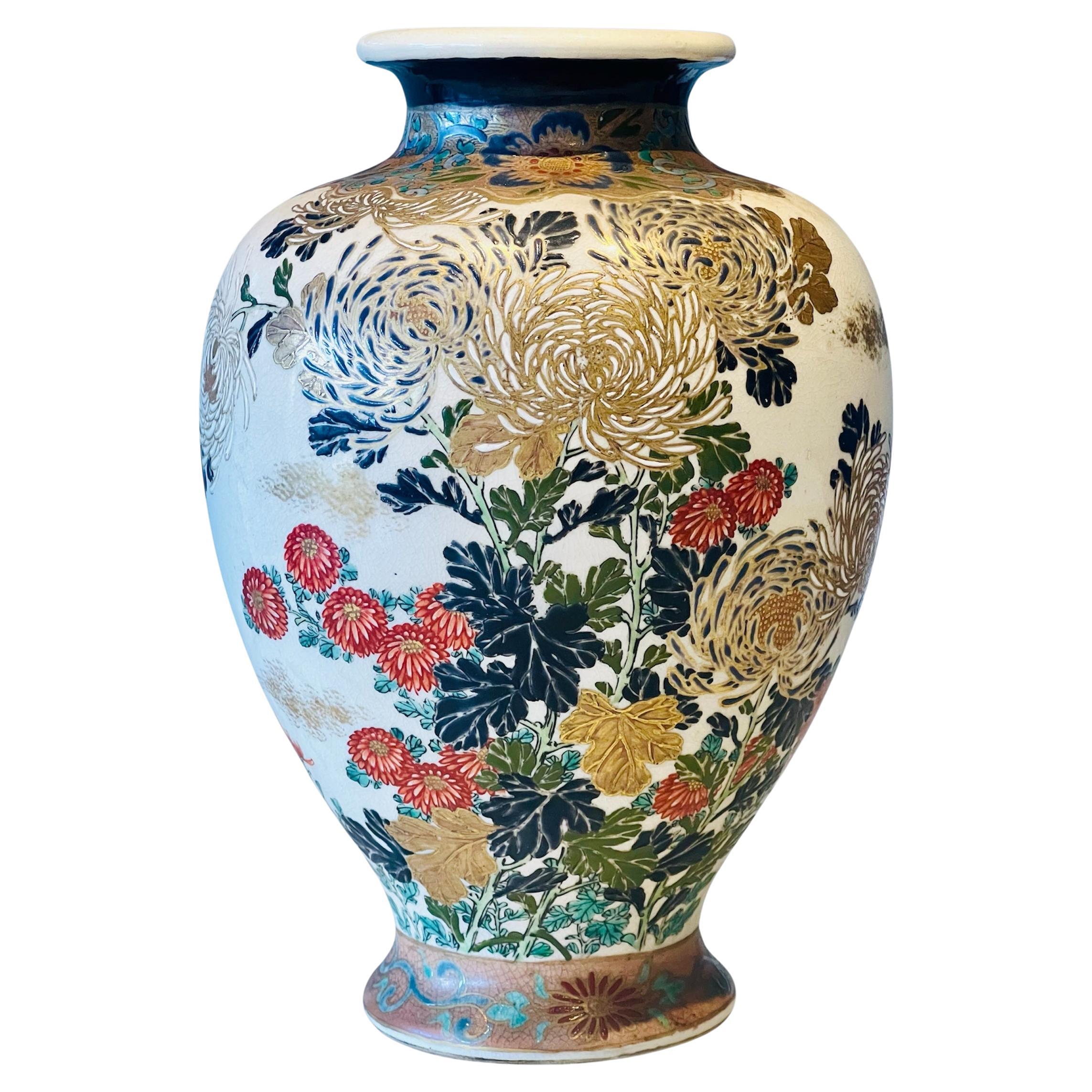 Große kaiserliche Satsuma-Vase von Toshinobu, Meiji-Zeit im Angebot