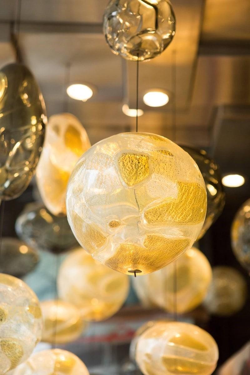 A Large Imposing Bespoke Ken Gangbar Glass And Steel Chandelier For Sale 1