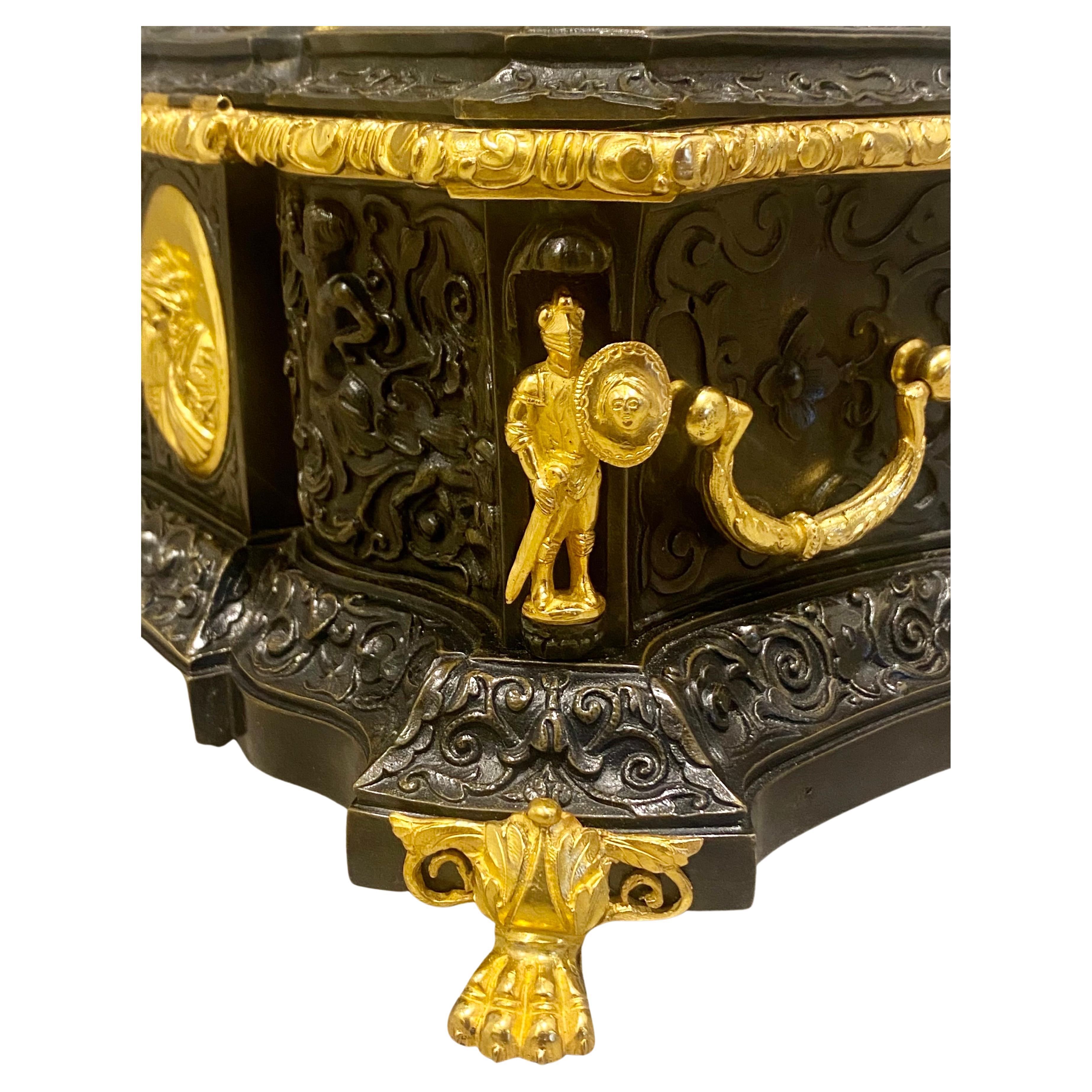 A Large Impressive 19th Century Bronze Jewelry Casket Box. Circa 1860 For Sale 6