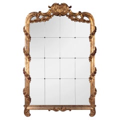 A Large Impressive Gilt-wood Salon Mirror