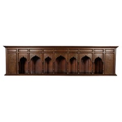A Large Indian Architectural Gold Wire-Inlaid Wall-Hanging Cabinet Facade