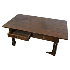 A Large Ipswich Oak Plank Top Coffee Table