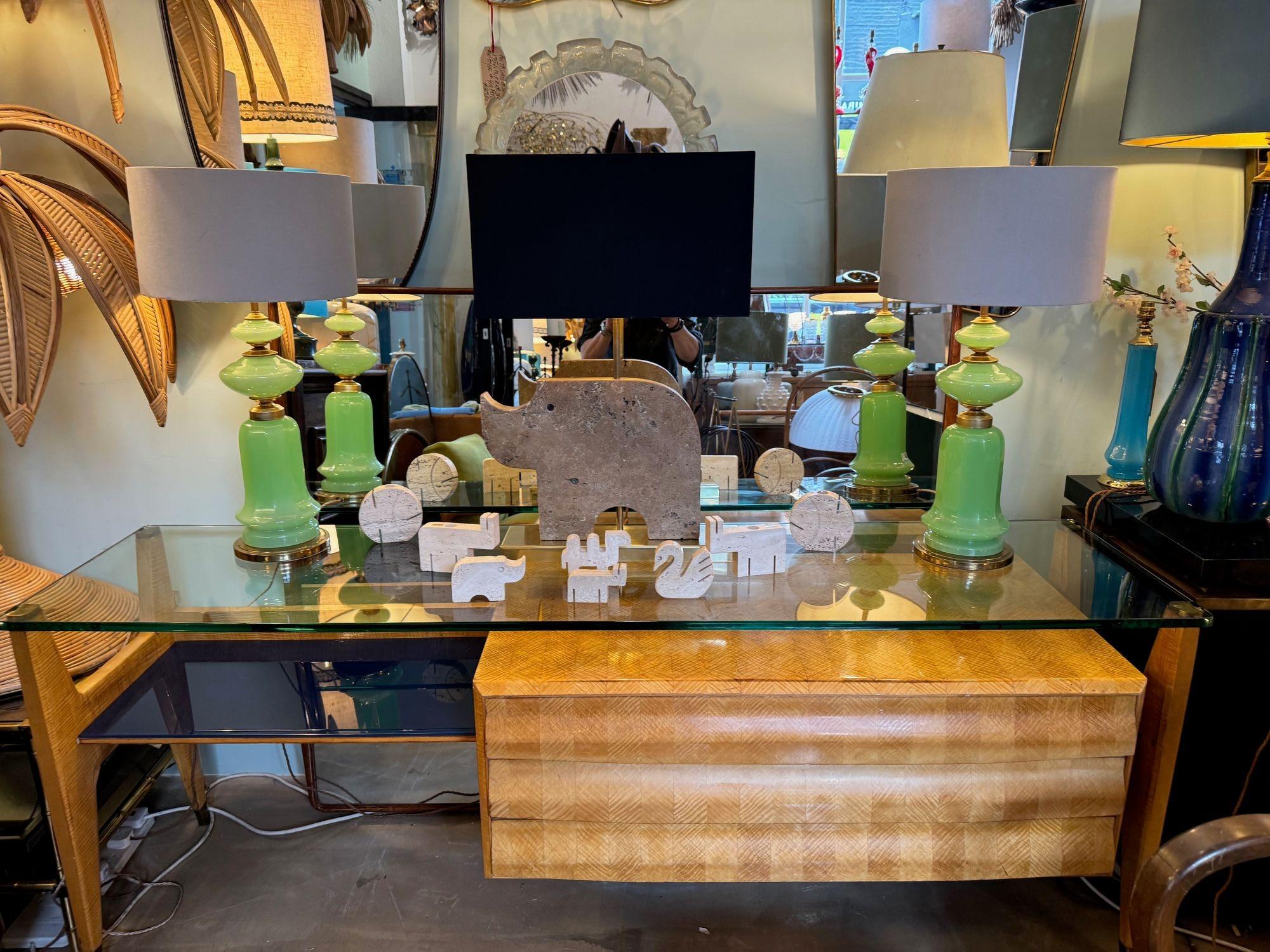 A large Itaian 1970s travertine rhino lamp by Frattelli Mannelli For Sale 2