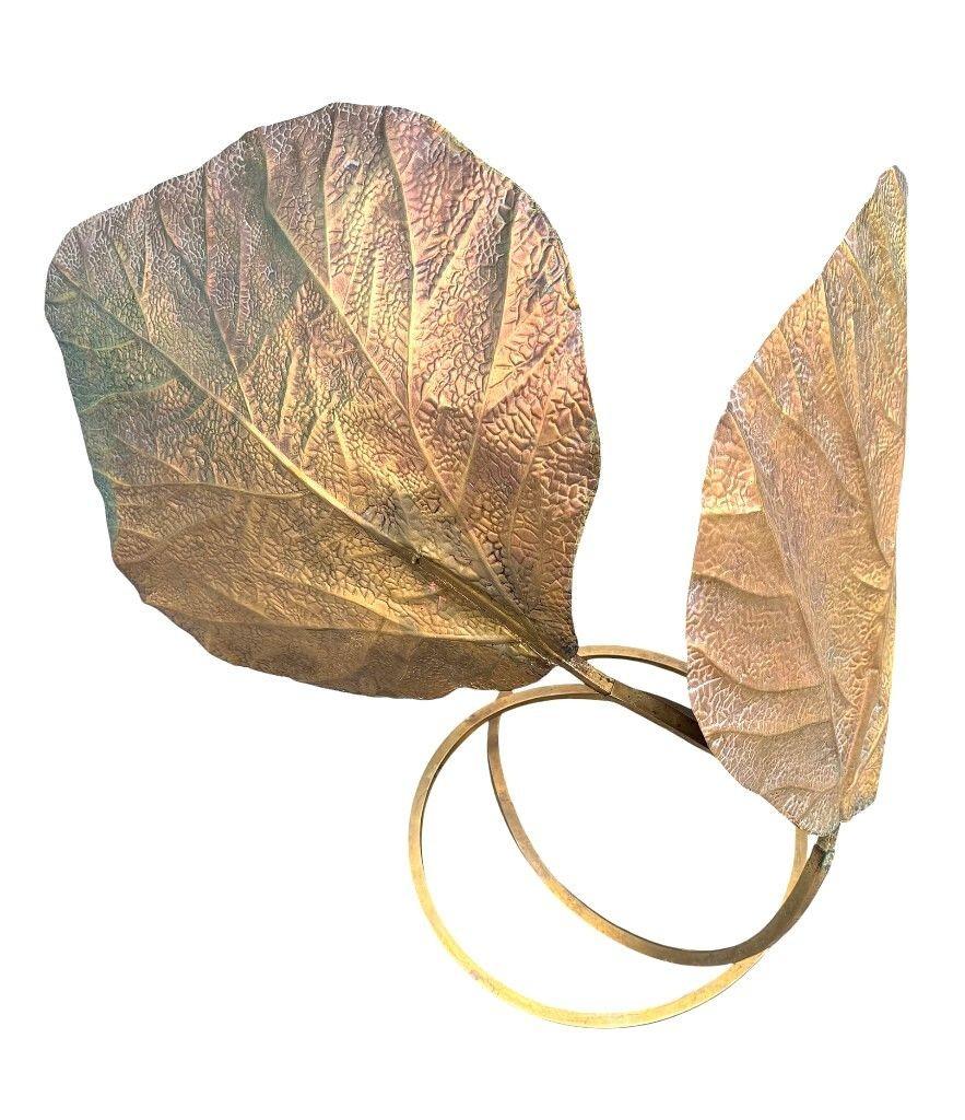 Gran lámpara de sobremesa italiana de latón doble de los años 70 