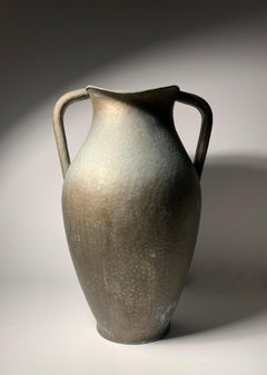 A Large Italian Egidio Casagrande Hammered Brass Garden Urn Vase