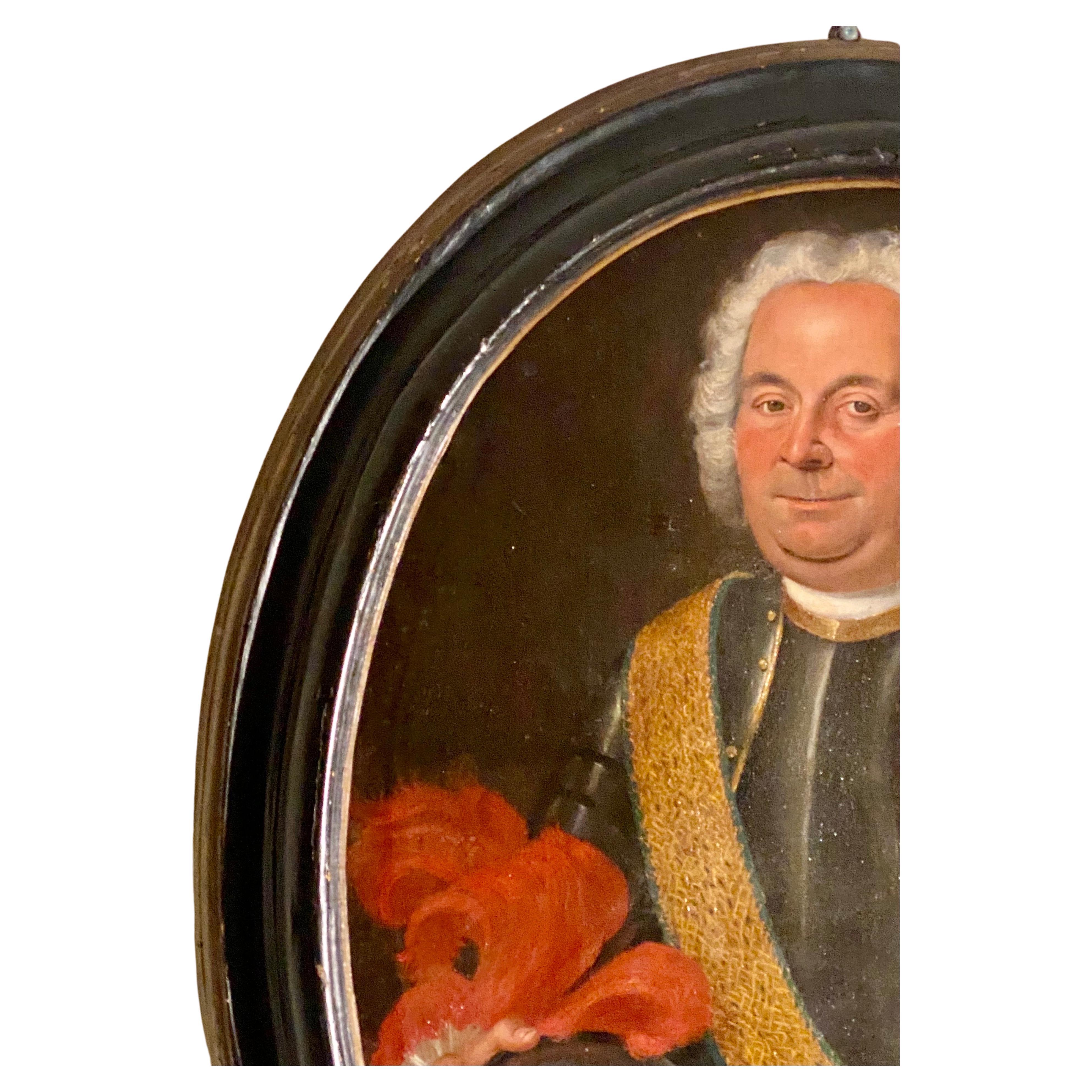 A Large Italian Lombard painting of the 18th century Portrait of a Man in Armour In Excellent Condition For Sale In London, GB
