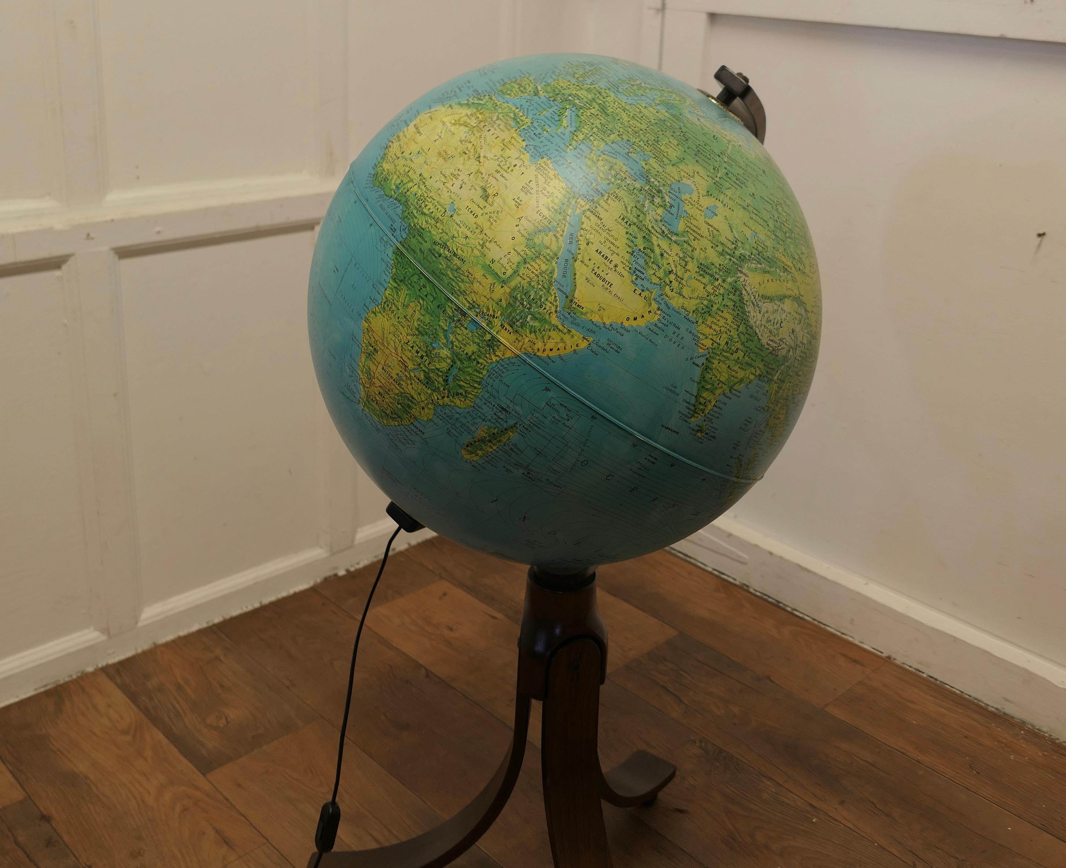 Un grande globo terrestre italiano della metà del secolo scorso di Ricoscope in vendita 2