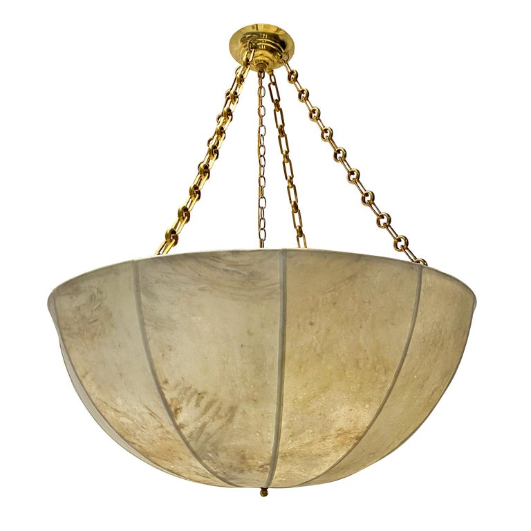Large Italian Parchment Light Fixture For Sale at 1stDibs