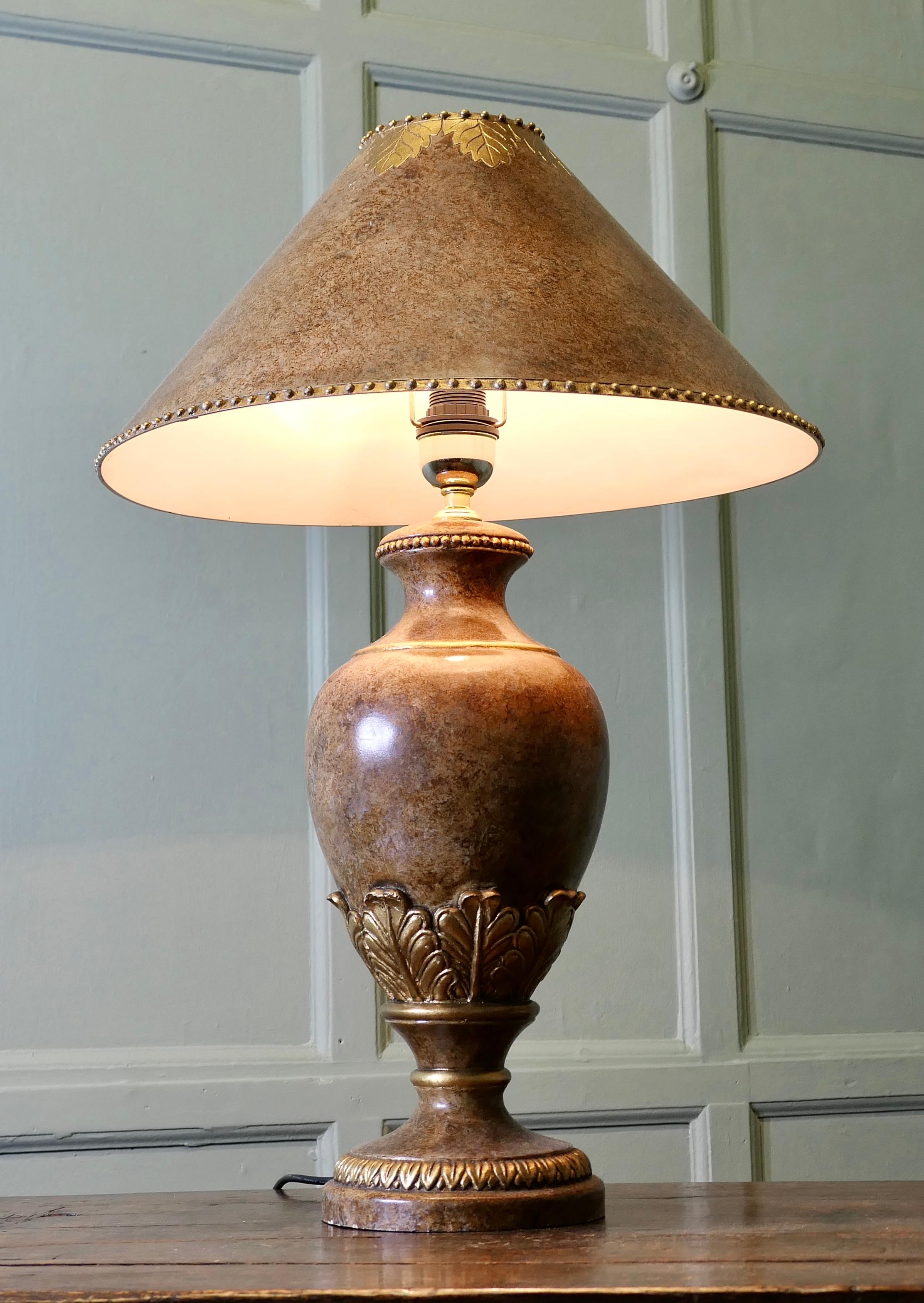 Grand Tour A Large Italian Simulated Marble Table Lamp For Sale
