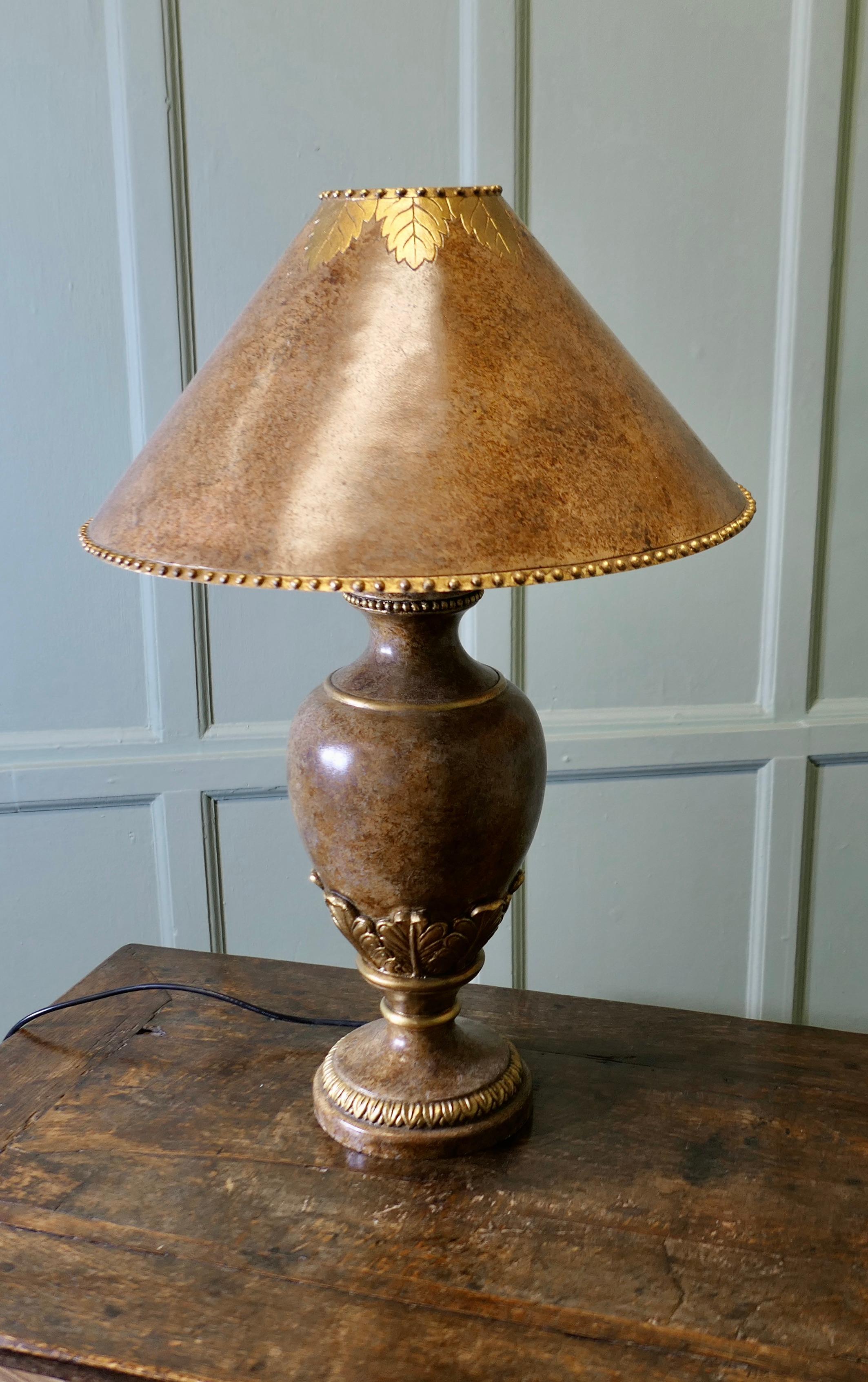 A Large Italian Simulated Marble Table Lamp For Sale 1