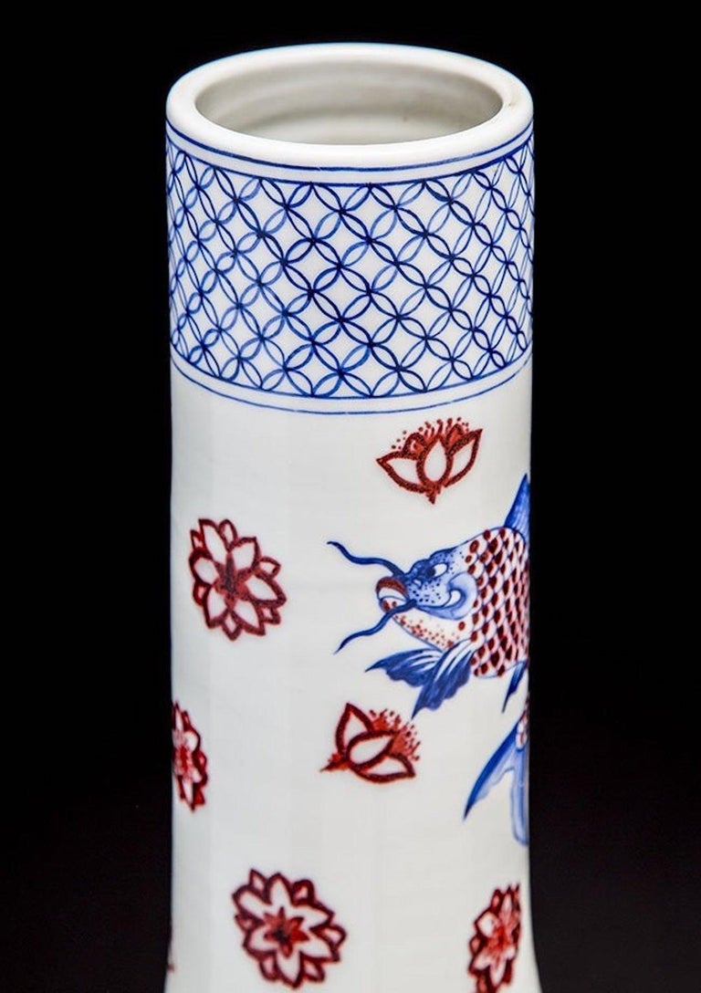 Ceramic Large Japanese Imari Vase For Sale