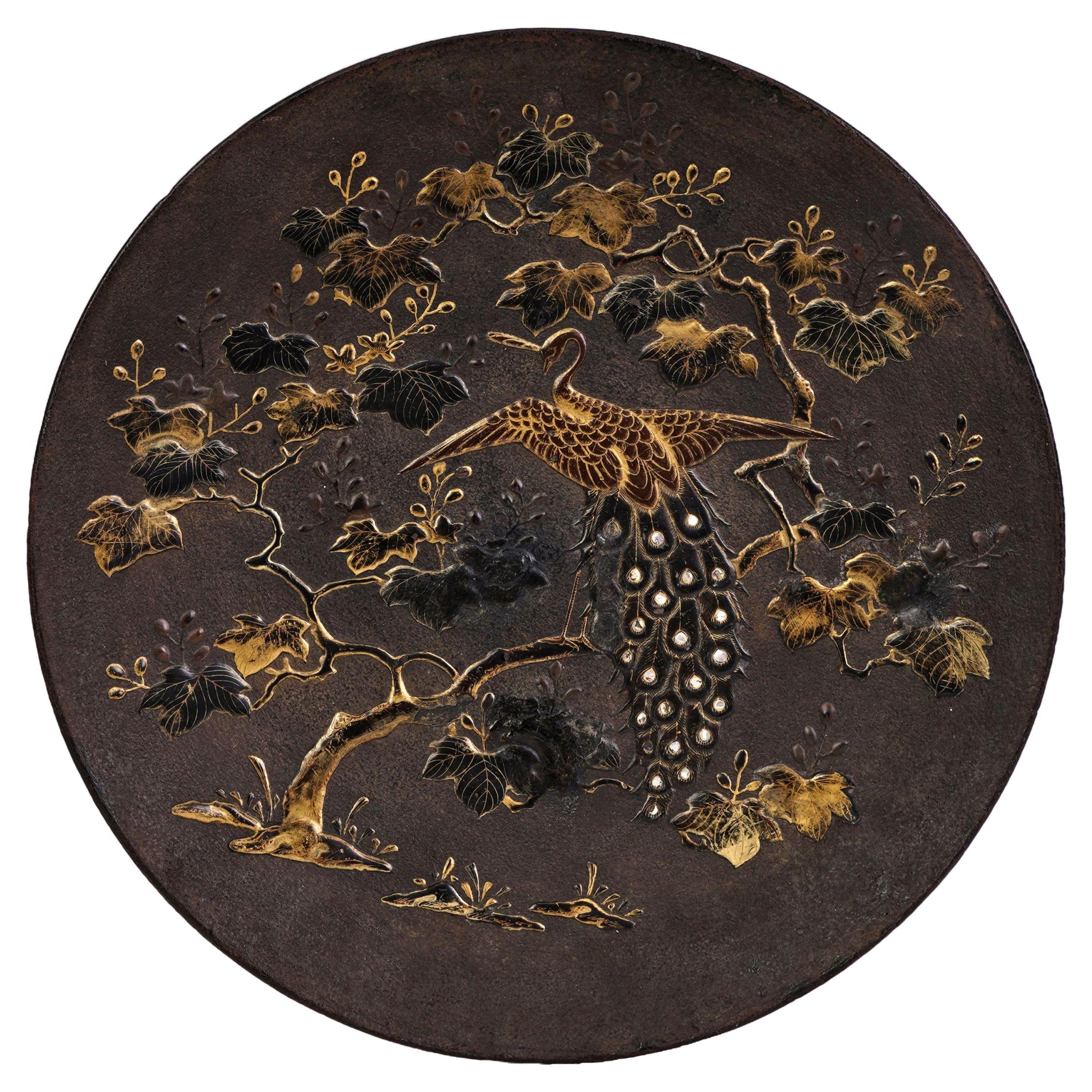 A Large Japanese Mix Metal Charger, Meiji Period (1868-1912) 