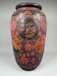 A Large Japanese Totai Shippo Enamel Vase, Meiji Period