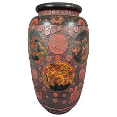 A Large Japanese Totai Shippo Enamel Vase, Meiji Period