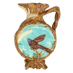 A Large Joseph Holdcroft Rustic Jug, Twigs and Branches with Birds, ca. 1875