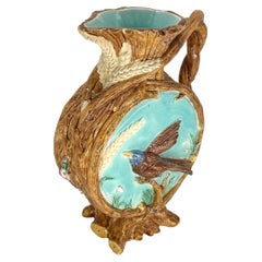 A Large Joseph Holdcroft Rustic Jug, Twigs and Branches with Birds, ca. 1875