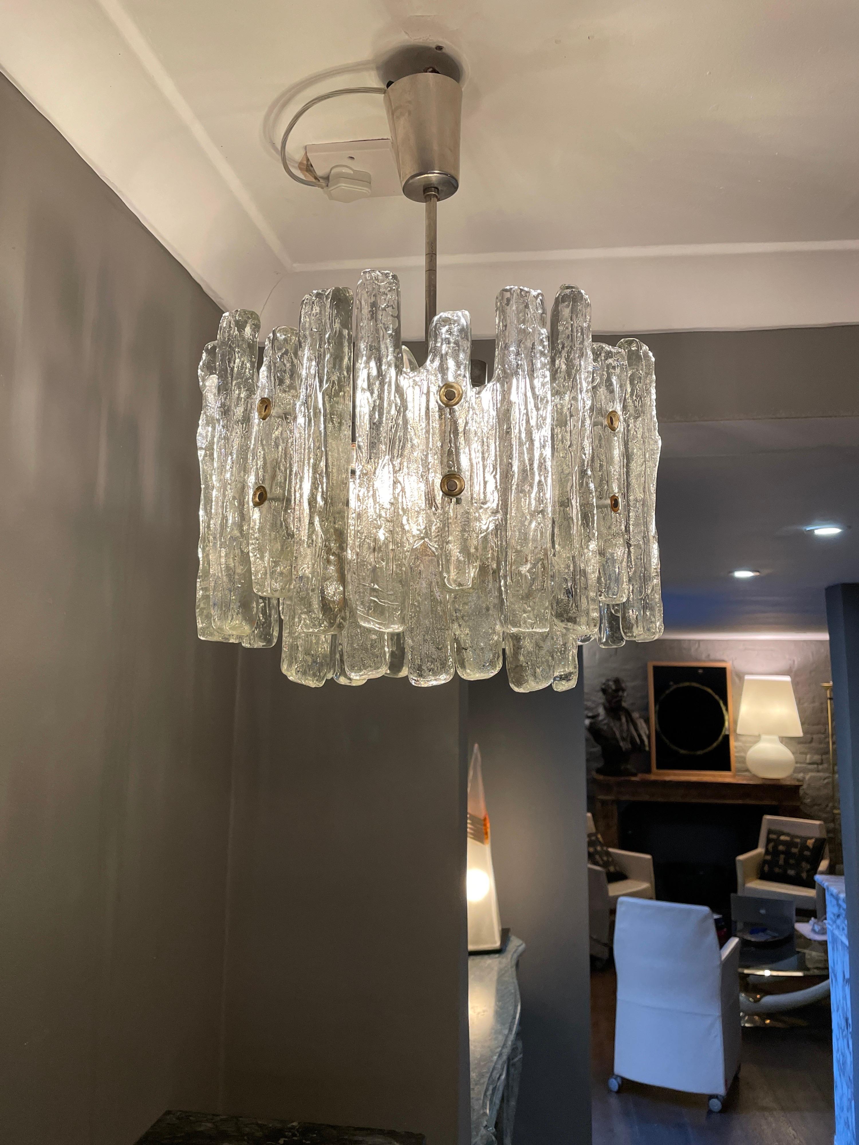 Large Kalmar Ice Light Chandelier 3