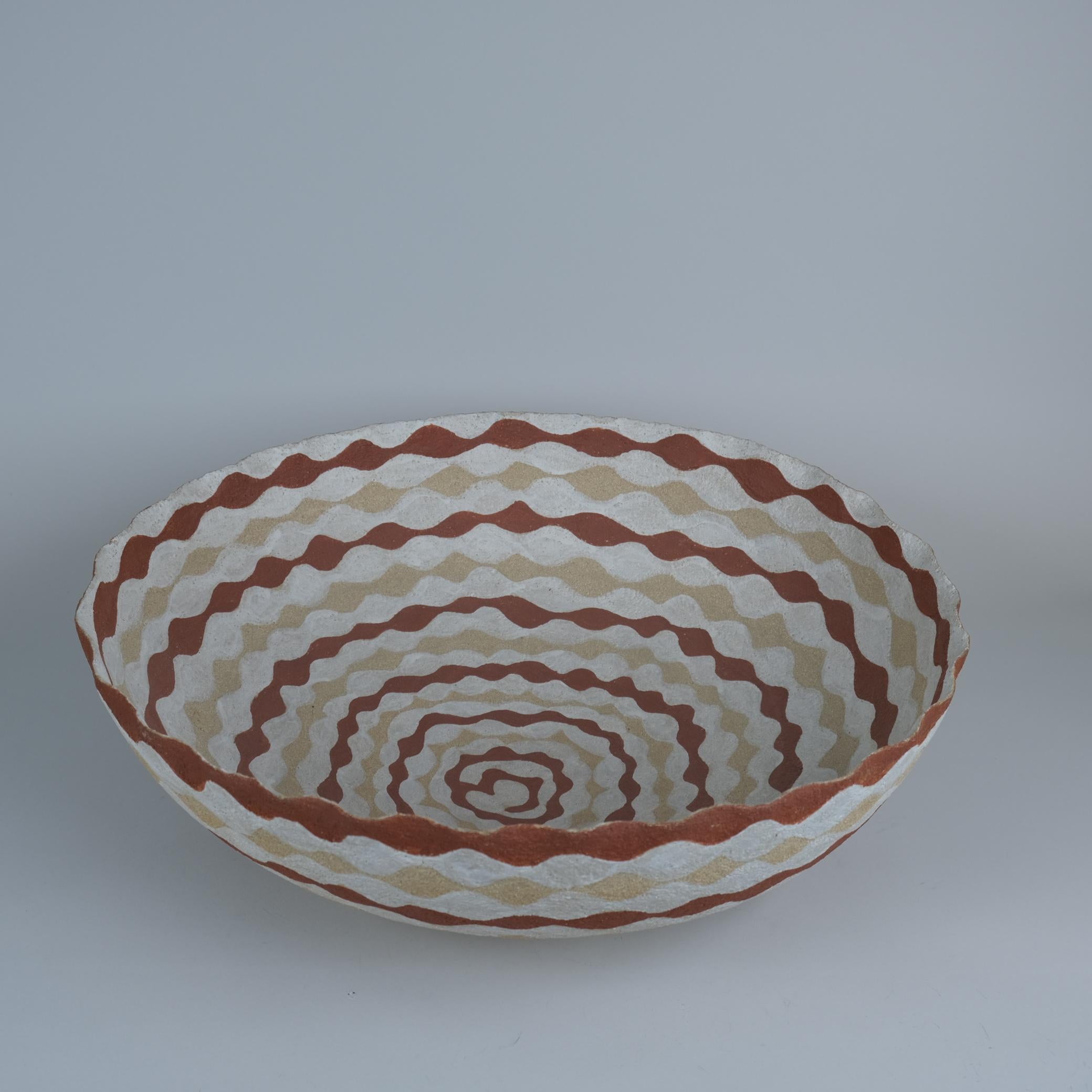A beautiful and unique ceramic art piece by Kati Tuominen-Niittylä, one of the most prominent modern Finnish ceramic artists and a member of the iconic Arabia Art Department Society.

This beautiful piece is from the Morocco series inspired by