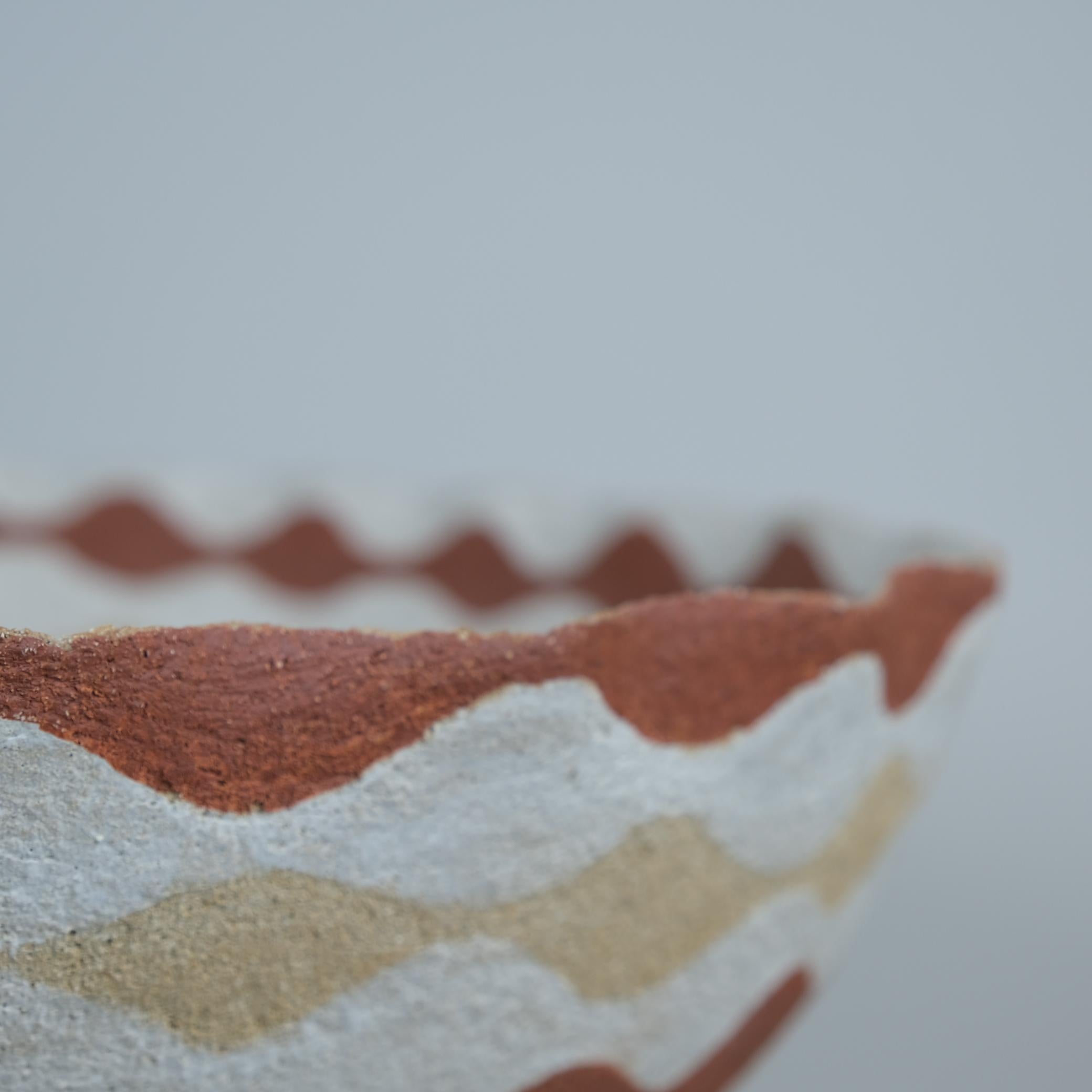 A Large Kati Tuominen-Niittylä Ceramic Art Dish, Morocco Series 3, Earthy Tones For Sale 1