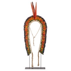 A large Kayapo Amazon Indigenous child’s feather headdress