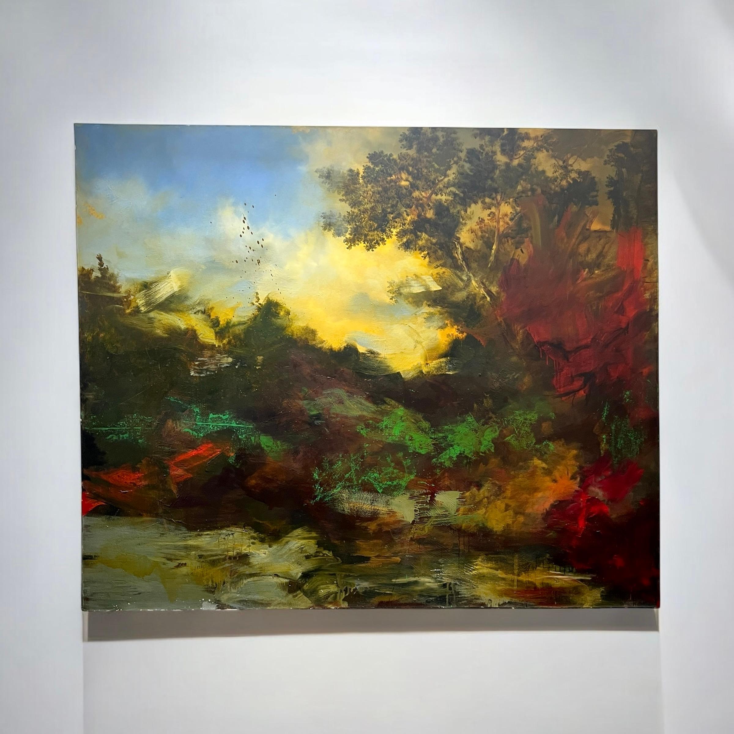 A Large Landscape Öl auf Leinwand von Alan Rankle (Handbemalt) im Angebot