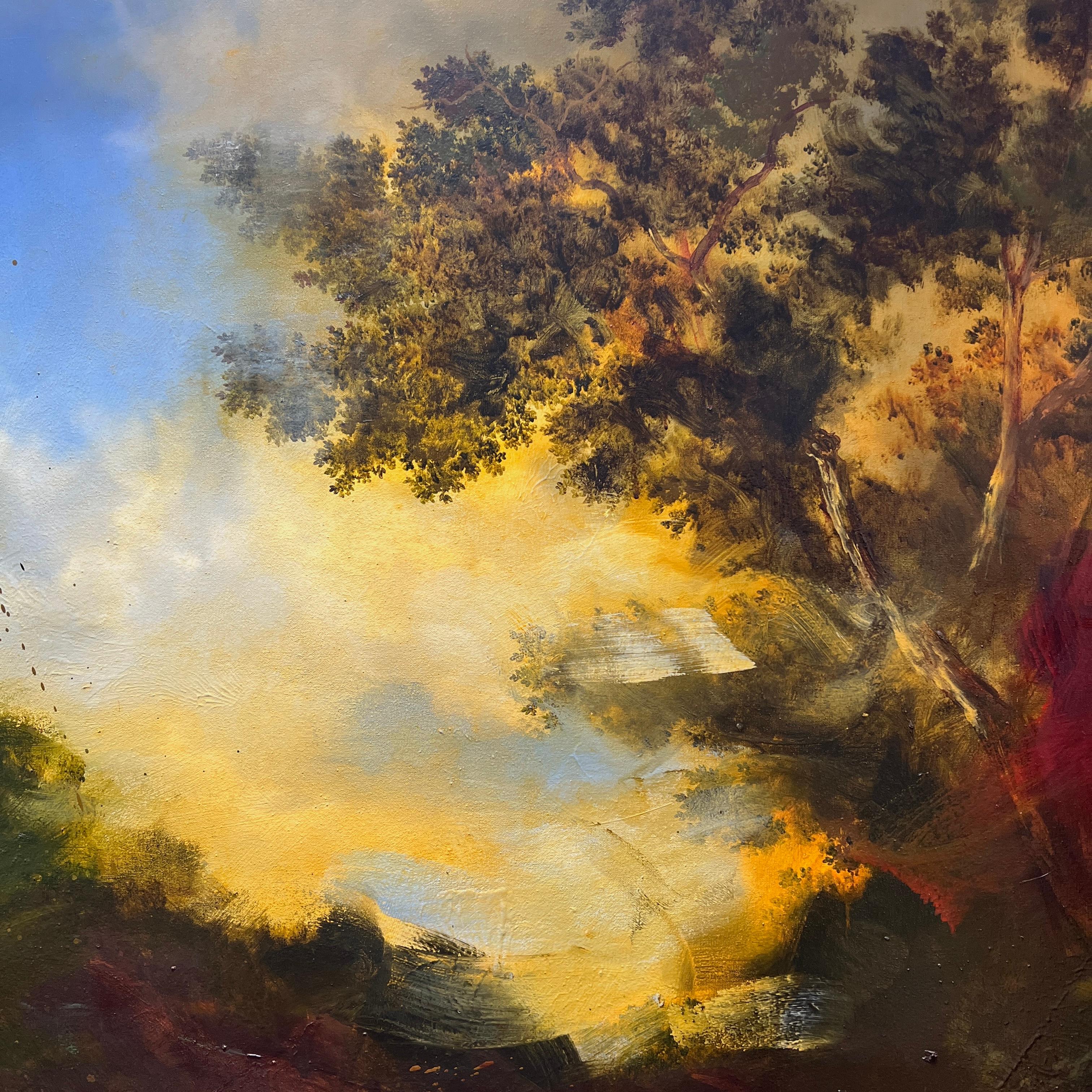 A Large Landscape Öl auf Leinwand von Alan Rankle im Angebot 1