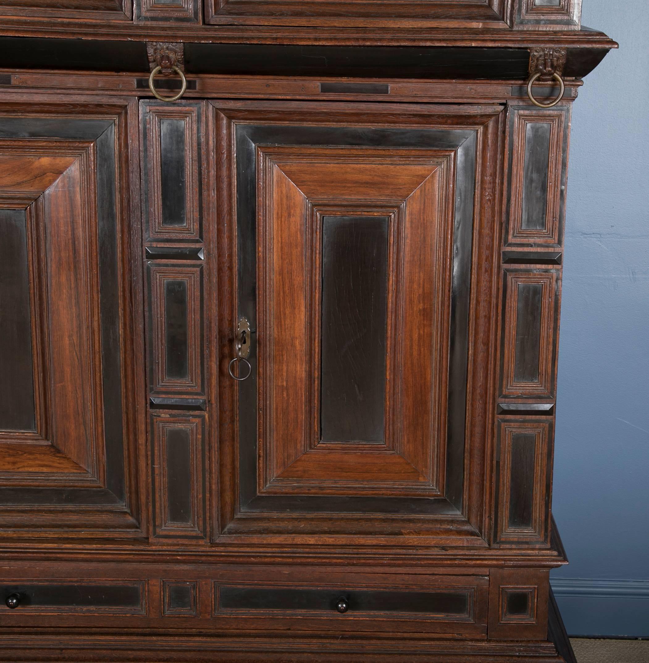 Large Late 17th Century Oak Dutch Kast or Armoire 3