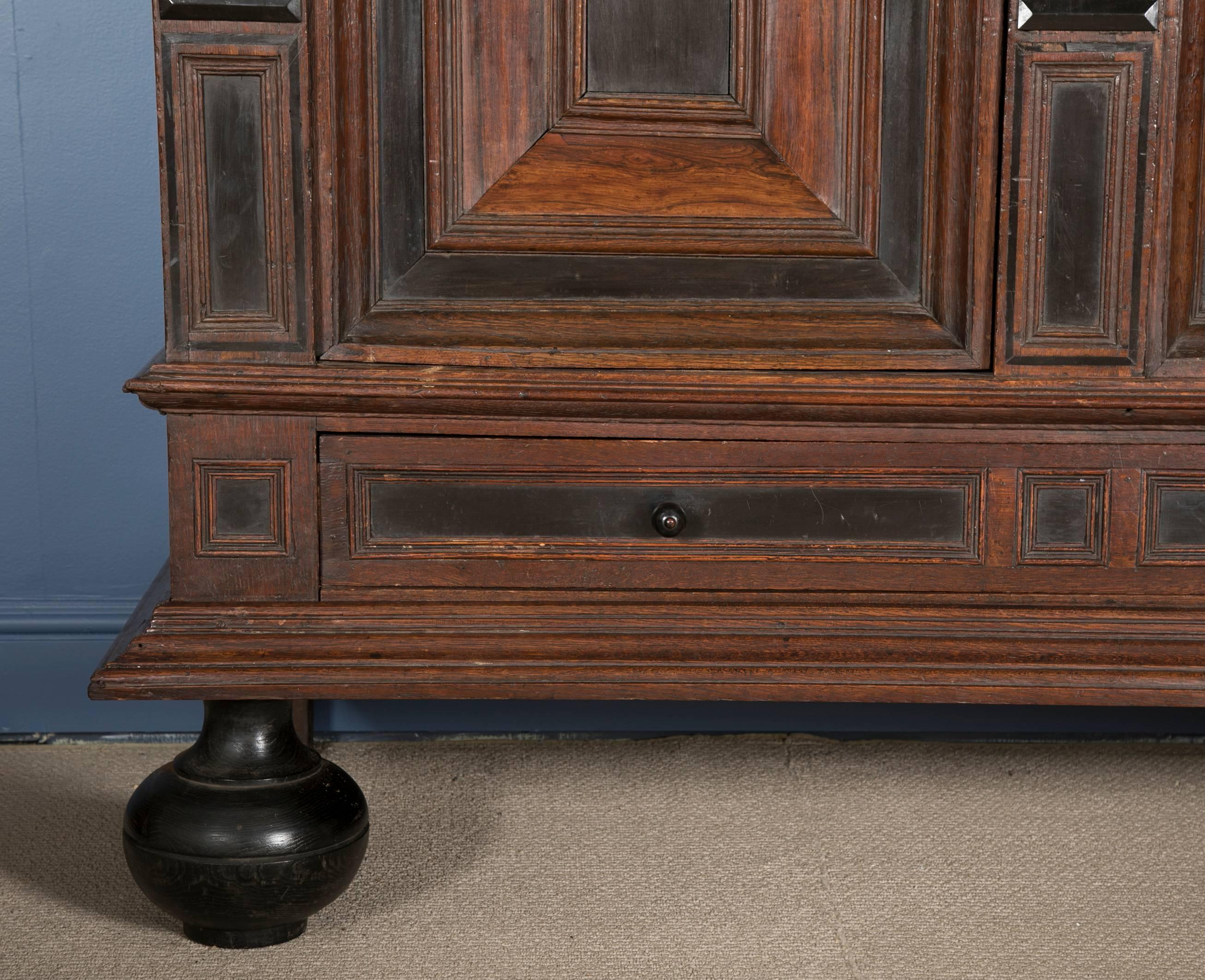 Large Late 17th Century Oak Dutch Kast or Armoire 5