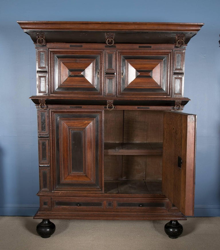 Baroque Large Late 17th Century Oak Dutch Kast or Armoire For Sale