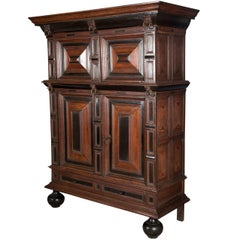 Large Late 17th Century Oak Dutch Kast or Armoire